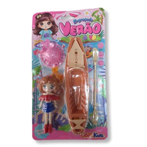 BONECA COM CANOA IMP