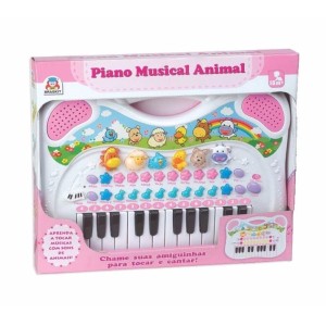 PIANO MUSICAL ANIMAL ROSA BRASKIT
