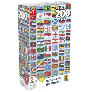 Q CAB 200 PCS BANDEIRAS DO MUNDO